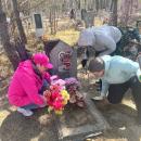 Благоустройство захоронений участников Великой Отечественной войны.