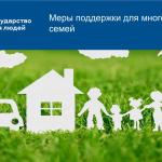 Меры поддержки многодетным семьям.