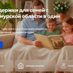 Меры поддержки для семей с детьми в Амурской области.